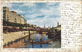 1903 Budapest V. Hungária szálloda. Ludwig Frank & Co. Kunstverlag No. 555. (Rb)