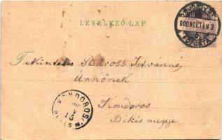 1900 Budapest V. Buda látképe Pestről, rakpart, gőzhajó (EB)