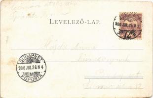 1900 Budapest, Ferenc József híd és a Gellérthegy (EM)