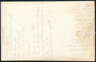 cca 1970 The Beatles, fotó, foltos, a hátoldalon ceruzás feliratokkal, 13x8 cm