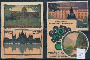 1912 5 klf magyar levélzáró, köztük ritka is
