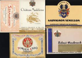 5 db régi boroscímke
