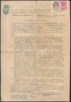 1971 Ráckeve járási tanács végrehajtó bizottsága által kiállított halottszállítási engedély, 100+50+10 Ft okmánybélyeggel