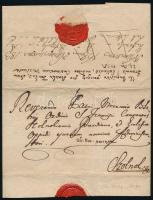 1775 Váci püspökség latin nyelvű levele, viaszpecséttel