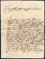 1759 Bárónőnek címzett, német nyelvű levél, borítékkal, egyházi viaszpecséttel