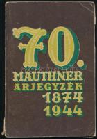1944 Mauthner Ödön Magtermelő és Magkereskedelmi Rt. főárjegyzéke, borítón szakadás, gyűrődés, 157p