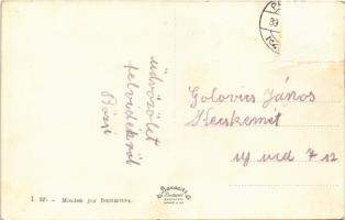 1938 Párkány, Parkan, Stúrovo; bevonulás a hídon / entry of the Hungarian troops on the bridge (Rb)