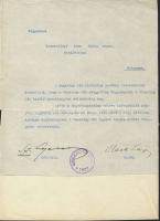 1928 Sz. Gyenes Lajos festő aláírása Munkácsy céh papírján