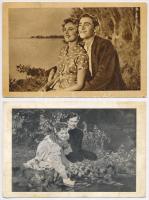 12 db MODERN motívum képeslap: magyar színészek és színésznők / 12 MODERN motive postcards: Hungaria...