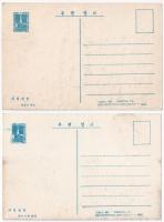 8 db MODERN motívum képeslap 1955-ből: Észak-Korea (Koreai Népi Demokratikus Köztársaság) propaganda...