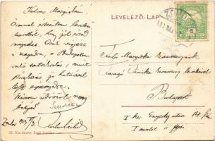 1913 Zombor, Sombor; Kossuth Lajos utca a jövőben montázslap, Singer S. és Deutsch üzlete. Kaufmann ...