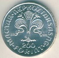 1978. 200Ft Ag "Első magyar aranyforint" T:BU