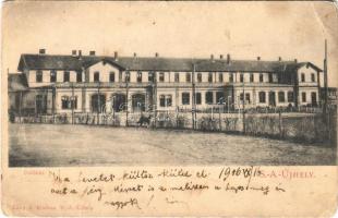 1906 Sátoraljaújhely, Indóház, vasútállomás. Lövy A. kiadása (kopott sarkak / worn corners)