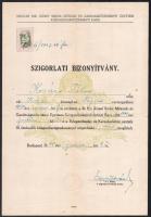 1946 Bp., Keleti Kereskedelmi Főiskola által kiállított kereskedelemtudományi bizonyítvány + 1948 Ma...