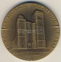 Csehszlovákia 1992. "Olomouc - 1412-1492-1546" nagyalakú Br (50mm átm.) érem T:2