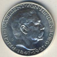 Német Birodalom/Weimari Köztársaság 1927. "Hindenburg" Ag (36,1mm átm.) 24,8gr szign. K.Götz T:ex P
