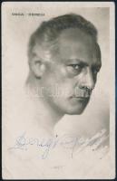 Beregi Oszkár (1876-1965) színész aláírása az őt ábrázoló képen