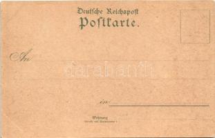 Frankfurt, Kaiser Wilhelm I Denkmal, Hotel Schwan / statue, hotel. Kunstanstalt Karl Schwidernoch Ar...