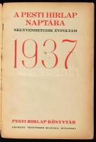 1932-1939 Pesti Hírlap Naptárának 4 száma (1932., 1937,1938, 1939.) Kopott papírkötések és átkötött ...