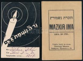 cca 1930 4 db kiadvány, közte gyászimakönyv