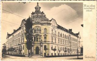 1944 Szabadka, Subotica; M. kir. állami óvónőképző intézet / kindergarten teachers training institute (ragasztónyom / glue marks)