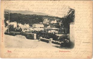 1906 Ika, Ica (Abbazia, Opatija); Hafenpartie / kikötő / port (Rb)
