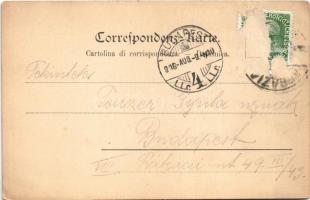 1906 Ika, Ica (Abbazia, Opatija); Hafenpartie / kikötő / port (Rb)