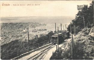 1907 Trieste, Trst; Ferrovia elettrica per Opcina / Trieste-Opicina tramway, funicular railway (Rb)