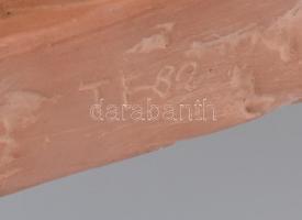 Trischler Ferenc? Női akt. Terakotta, jelzett. Hibátlan. 31x14x21cm