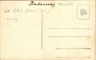 "BADACSONY" (ex SMS Balaton) oldalkerekes vontató gőzhajó felfegyverkezve aknakeresővé Mag...