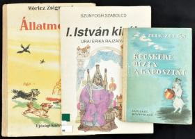 Vegyes ifjúsági és mesekönyv tétel, 7 db.: 
Mark Twain: Tamás úrfi kalandjai. Átdolgozta: Zigány Ár...