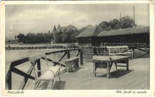 1942 Palics-fürdő, Palic; Női fürdő és uszoda. Tikvicki Márk kiadása / spa, bath, swimming pool for women (r)