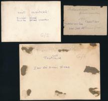 cca 1935 Vegyes fotó tétel, 3 db: Pestszentimrei vasutasok, fúvós zenekar, és munkások csoportképe, ...