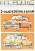 cca 1970-1980 IFA Wartburg 353 W magyar nyelvű, képes ismertető prospektus, kisebb sérülésekkel, kihajtható, 56,5x40 cm