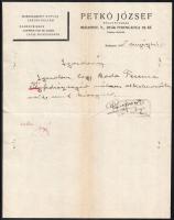 1929-1935 Fodrászok fejléces levélpapírja, 3 db (Babicz A Béla, Petkó József, Piechnik és Mechtl)