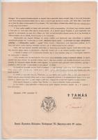 1945 Bp., A Márivita Ó-Katholikus Egyház pásztorlevele, rajta Fehérváry Tamás püspök aláírásával