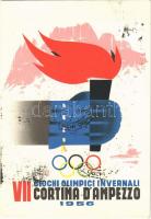 1956 Cortina, VII Giochi Olimpici Invernali / 1956 VII Winter Olympic Games in Cortina dAmpezzo. Winter Olympics s: Bonilauri + So. Stpl. (fl)