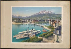 cca 1900 Luzern und und Vierwaldstättersee képes album, 20 db képpel, németül feliratozva