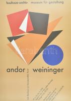1990 Weininger Andor, vom Bauhaus zur konzeptionellen Kunst, Bauhaus-Archiv, Museum für Gestaltung, Berlin. KIállítási plakát. Ofszet, papír, 59×84 cm. / Exhibition poster, offset on paper