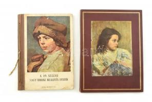 A 19. század nagy orosz realista festői. Szerk.: Ék Sándor. Bp., 1951, Művelt Nép Könyvkiadó. Egészoldalas, színes reprodukciókkal illusztrálva. Kissé viseltes kiadói félvászon-kötés, foltos, sérült borítóval, hiányzó címlappal, helyenként kissé foltos lapokkal. A belső kötéstáblákon és a szennylapokon grafitrajzokkal. + A "Szovjet kultúra" műmellékletei, aranyozott egészvászon mappában