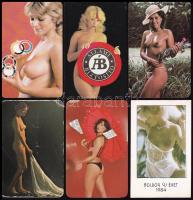 1978-1987 Vegyes kártyanaptár tétel, 15 db,  benne hölgyekkel is, közte kopott, néhány hátsó oldalán bejelölésekkel.