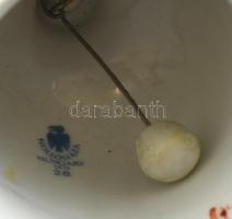 Hollóházi porcelán csengő. Matricás, jelzett, hibátlan. 10 cm