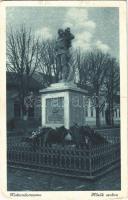 1930 Kiskundorozsma (Szeged), Hősök szobra, emlékmű. Hangya kiadása (szakadás / tear)