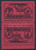 1931 Duna Sportclub Körmöcbányai túra fordított állású levélzáró pár / label pair