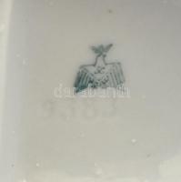 Thuringia galambokat etető leány, jelzett, sérült, m: 15 cm