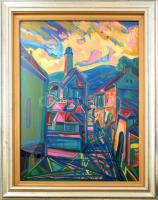 Kozma István (1937- ): Nagybányai részlet. Olaj, karton, jelzett, 80×60 cm. Proveniencia: Nagyházi, ...