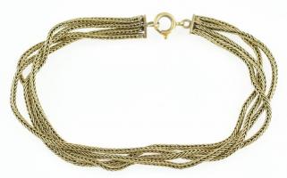 14k Arany (Au) karlánc és nyaklánc, h: 19,5 és 35,5 cm. Jelzés nélkül. nettó: 21g