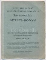1919. Pesti Hazai Első Takarékpénztár-Egyesület - Terézvárosi fiók betéti könyve bejegyzésekkel