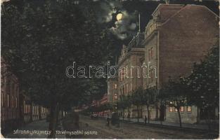 1915 Sátoraljaújhely, Törvényszéki palota este (EK)