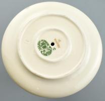 Zsolnay gyertyatartó pár pillangó mintával, kézzel festett, jelzett, hibátlan m: 14 cm